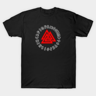 Triscalion Red White Runes T-Shirt